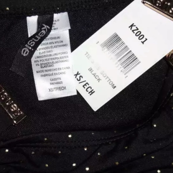 $210 Kensie Celebrity Sparkle Bikini Bottoms XSmall Gold Studs BEST OF CRUISE - Picture 13 of 16